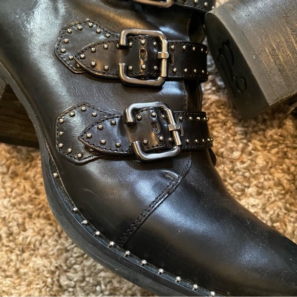 Paul Green Black Leather Ankle Boots Boot Size 6 - Picture 13 of 15